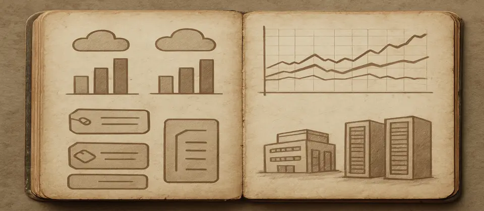 Worn dev journal with Cocoa class diagrams and Objective-C notes