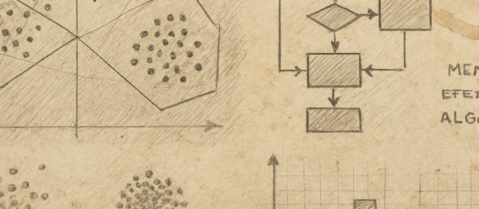 Worn journal spread with clustering diagrams and GPU kernel notes