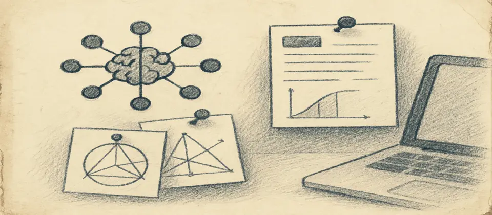 Worn journal palette study of blue cyan and green perception