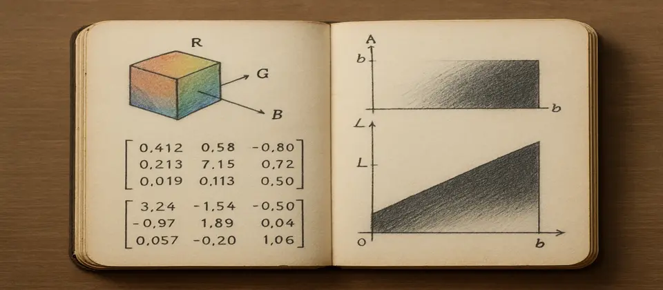 Worn notebook showing two-layer AI image workflow